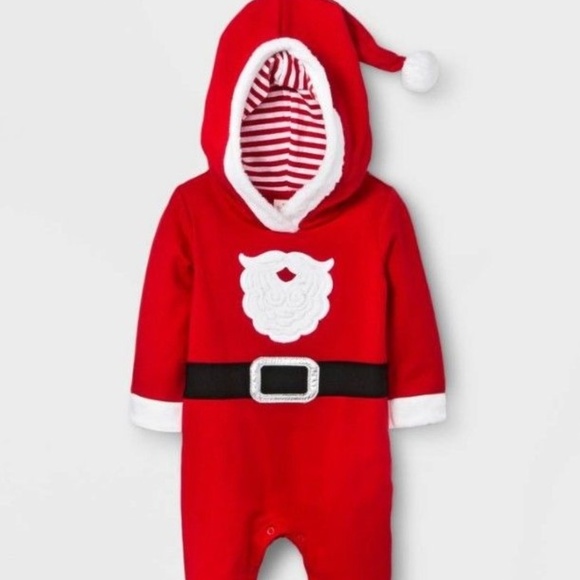Cat & Jack Other - Infant boy Christmas Holiday Outfit 1PC Santa 0-3M